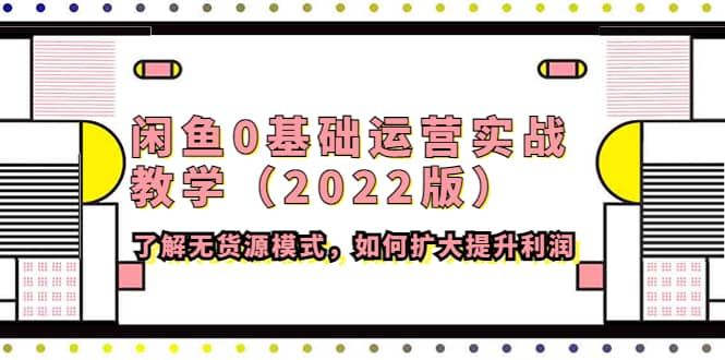 闲鱼0基础运营实战教学（2022版）了解无货源模式，如何扩大提升利润|明哥资源