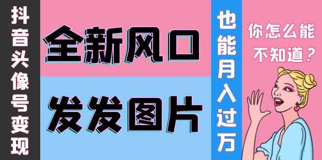 抖音头像号变现0基础教程|明哥资源