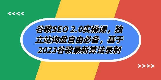 谷歌SEO 2.0实操课，独立站询盘自由必备，基于2023谷歌最新算法录制（94节|明哥资源