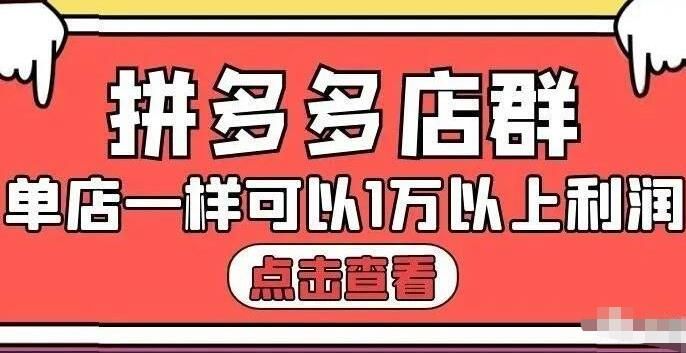 拼多多店群单店一样可以产出1万5以上利润【付费文章】|明哥资源