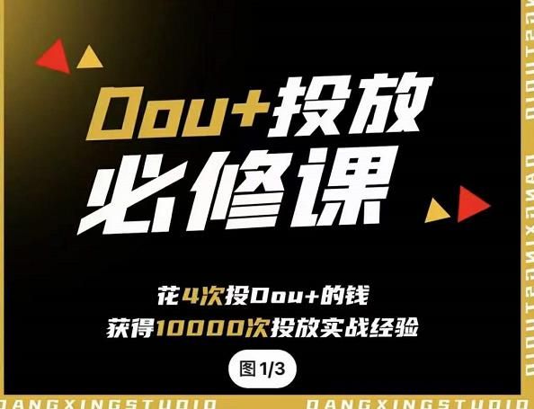 代同学DOU+投放训练营,用付费流量撬动大额自然流量,过得超额变现转化|明哥资源