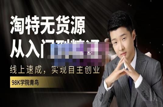 98k学院的淘特无货源线上速成课，从入门到精通，让你最小投入，最高回报|明哥资源