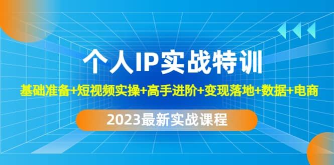 2023个人IP实战特训：基础准备+短视频实操+高手进阶+变现落地+数据+电商|明哥资源