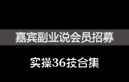 嘉宾副业说实操36技合集，价值1380元|明哥资源