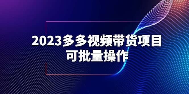 2023多多视频带货项目,可批量操作【保姆级教学】|明哥资源