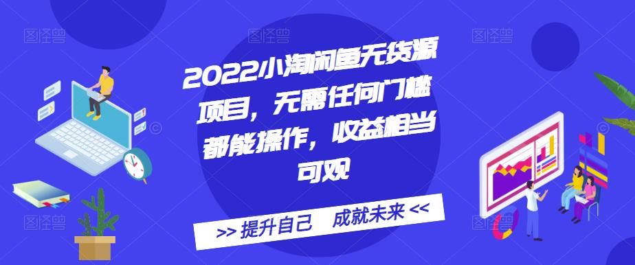 2022小淘闲鱼无货源项目，无需任何门槛都能操作，收益相当可观|明哥资源