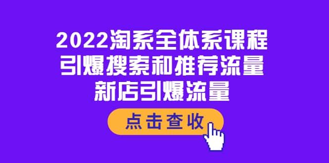 2022淘系全体系课程：引爆搜索和推荐流量，新店引爆流量|明哥资源