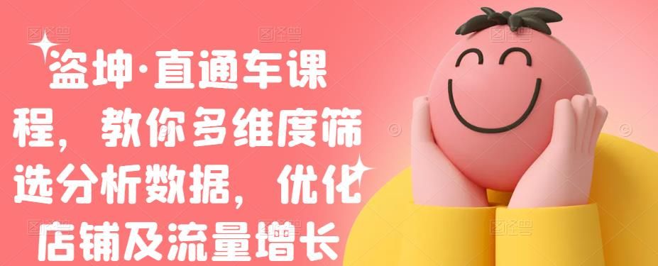 盗坤·直通车课程，教你多维度筛选分析数据，优化店铺及流量增长|明哥资源