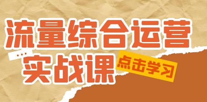 流量综合·运营实战课：短视频、本地生活、个人IP知识付费、直播带货运营|明哥资源