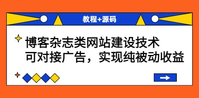 博客杂志类网站建设技术,可对接广告,实现纯被动收益(教程+源码)|明哥资源
