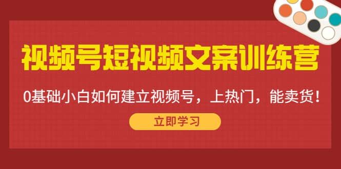 视频号短视频文案训练营：0基础小白如何建立视频号，上热门，能卖货！|明哥资源