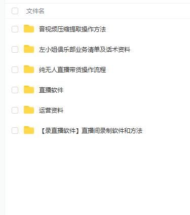 左小姐-直播带货俱乐部十三行、无人直播，全套教程附：工具、文档、话术资料|明哥资源