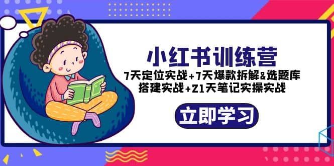 小红书训练营：7天定位实战+7天爆款拆解+选题库搭建实战+21天笔记实操实战|明哥资源