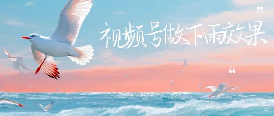 视频号做下雨视频一个账号一周涨粉10W+年入100w|明哥资源