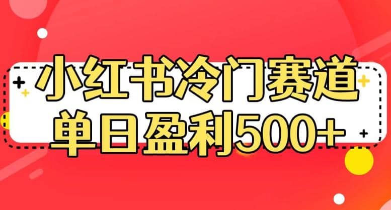 小红书冷门赛道，单日盈利500+【揭秘】|明哥资源