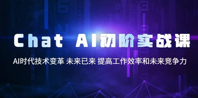 Chat AI初阶实战课，AI时代技术变革 未来已来 提高工作效率和未来竞争力|明哥资源