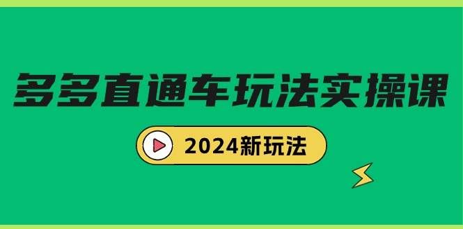 多多直通车玩法实战课，2024新玩法（7节课）|明哥资源