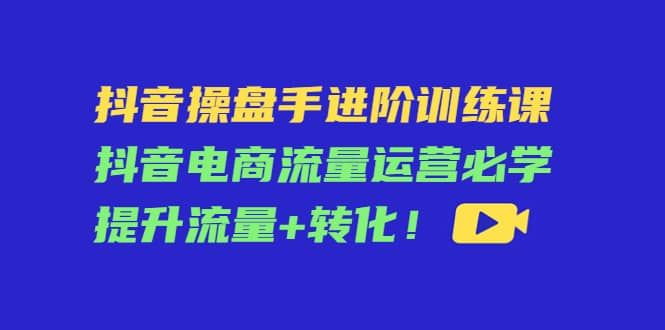 抖音操盘手进阶训练课：抖音电商流量运营必学，提升流量+转化|明哥资源