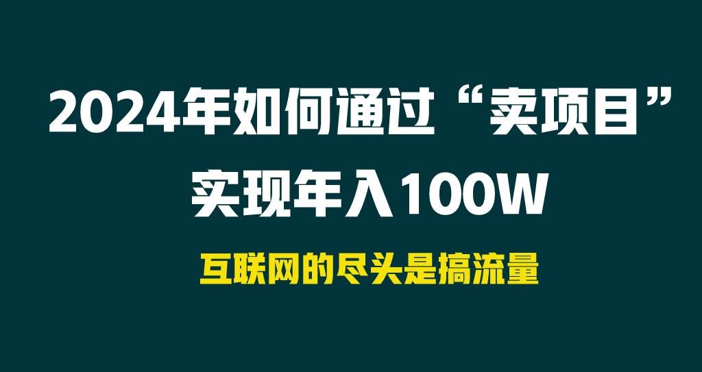2024年如何通过“卖项目”实现年入100W|明哥资源