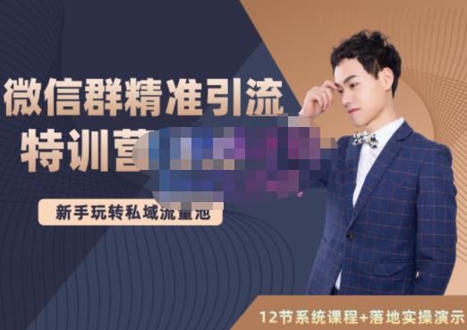 陆明明·微信群精准引流特训营3.0，借助微信群进行引流操作，打造私域流量池|明哥资源