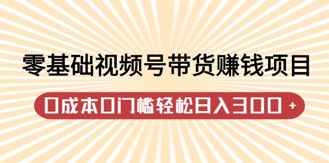 零基础视频号带货赚钱项目,0成本0门槛轻松日入300+【视频教程】|明哥资源