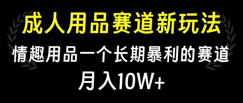 大人用品赛道新玩法,情趣用品一个长期暴利的赛道,月入10W+|明哥资源