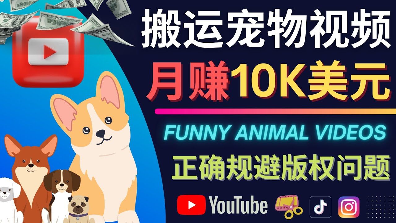 搬运TIKTOK视频到YouTube，并进行二次创作，月赚1万美元以上|明哥资源