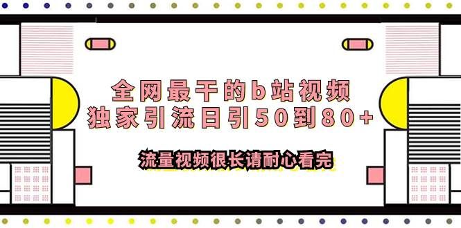 全网最干的b站视频独家引流日引50到80+流量视频很长请耐心看完|明哥资源