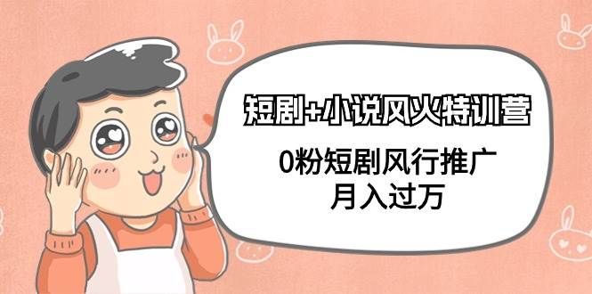 短剧+小说风火特训营，0粉短剧风行推广，月入过万（102节课）|明哥资源