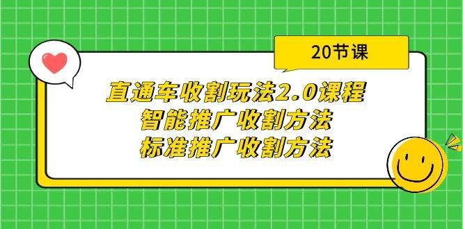 直通车收割玩法2.0课程：智能推广收割方法+标准推广收割方法（20节课）|明哥资源