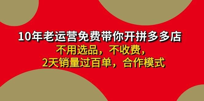 拼多多 最新合作开店日收4000+两天销量过百单，无学费、老运营代操作、...|明哥资源