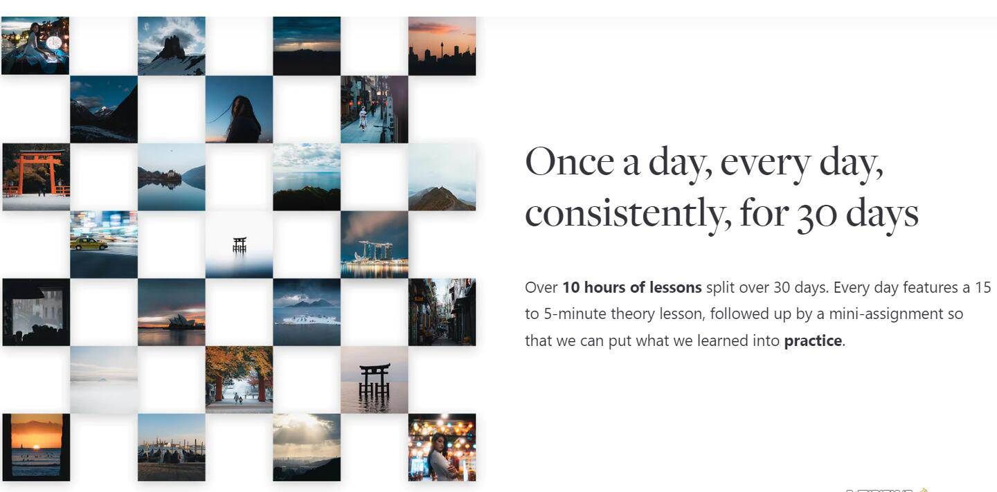 网红摄影师Pat Kay – 30天摄影基础知识加速器教程-30节课-中英字幕|明哥资源