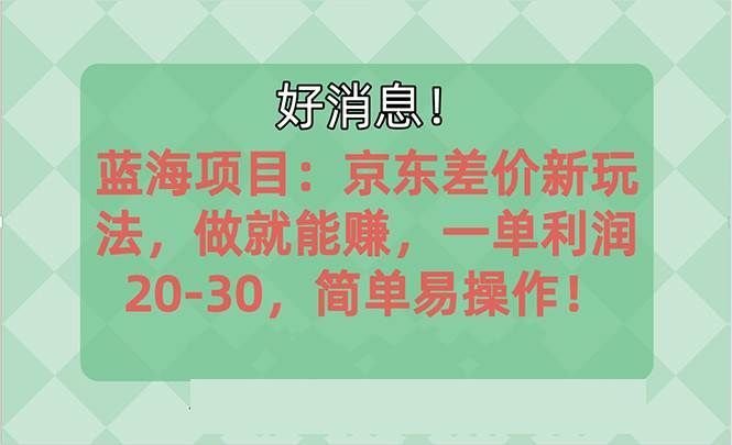 越早知道越能赚到钱的蓝海项目:京东大平台操作,一单利润20-30,简单...|明哥资源