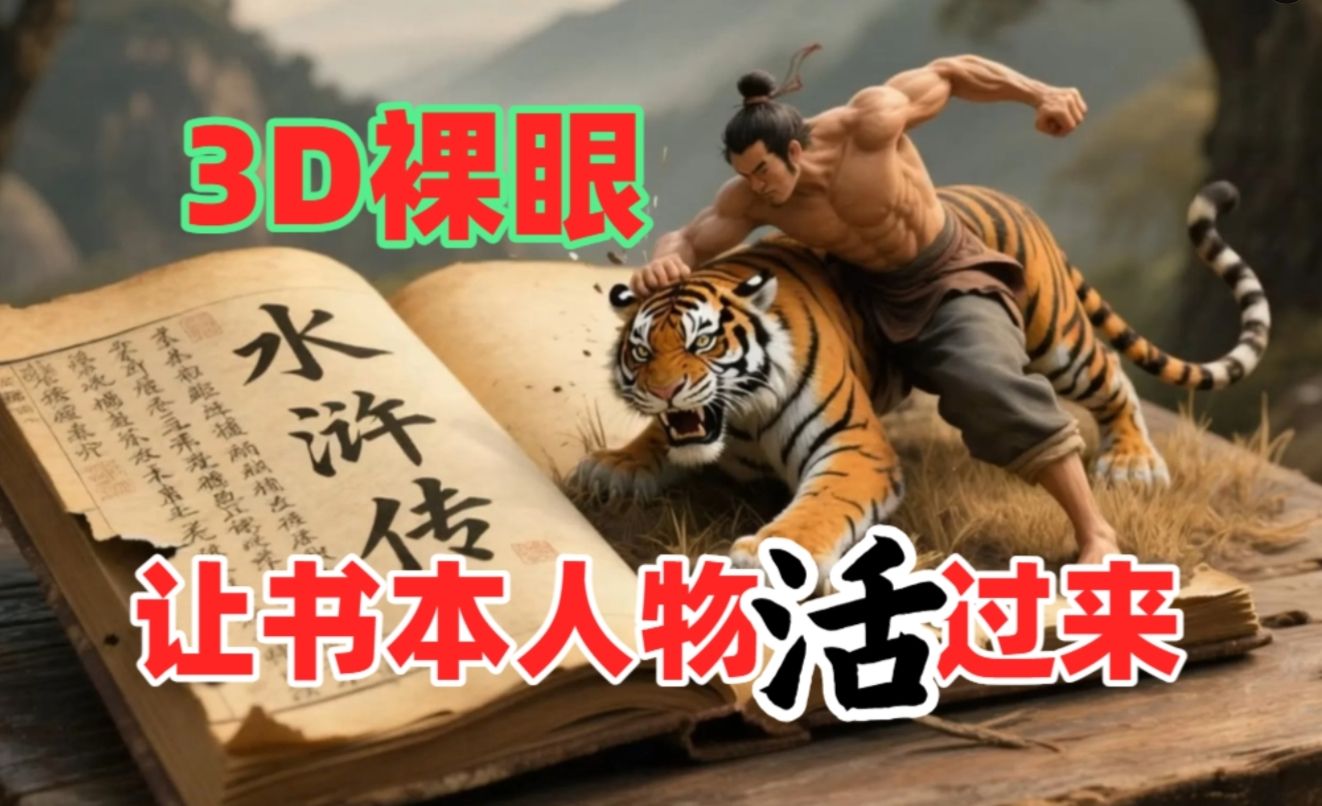 书本人物裸眼3D视频，一条视频收益过千，保姆级教程|明哥资源