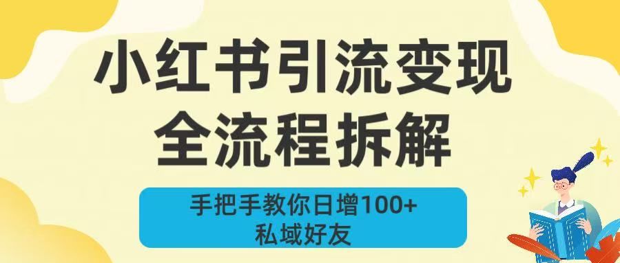 新手必看！小红书引流变现全流程拆解，手把手教你日增100+私域好友|明哥资源