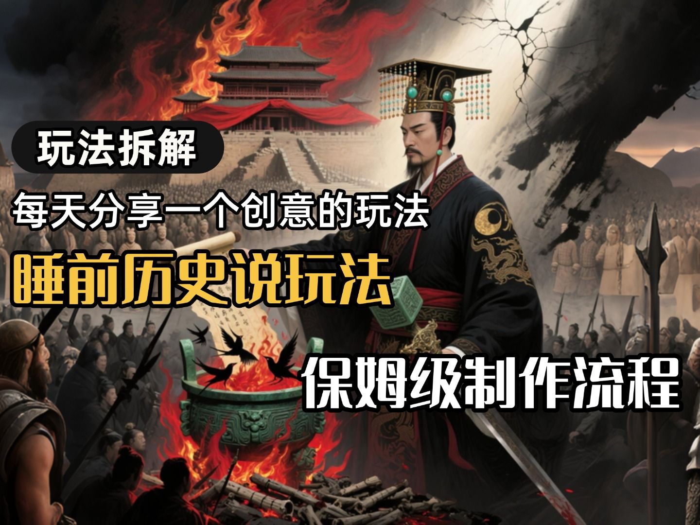 13条作品涨粉24.5万,全流程拆解睡前历史说,保姆级教程|明哥资源