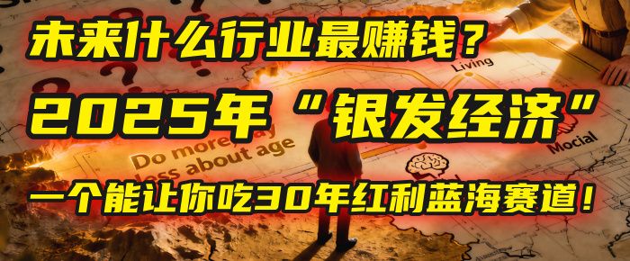 未来什么行业最赚钱?马哥揭秘2025年“银发经济”:一个能让你吃30年红利的蓝海赛道!|明哥资源