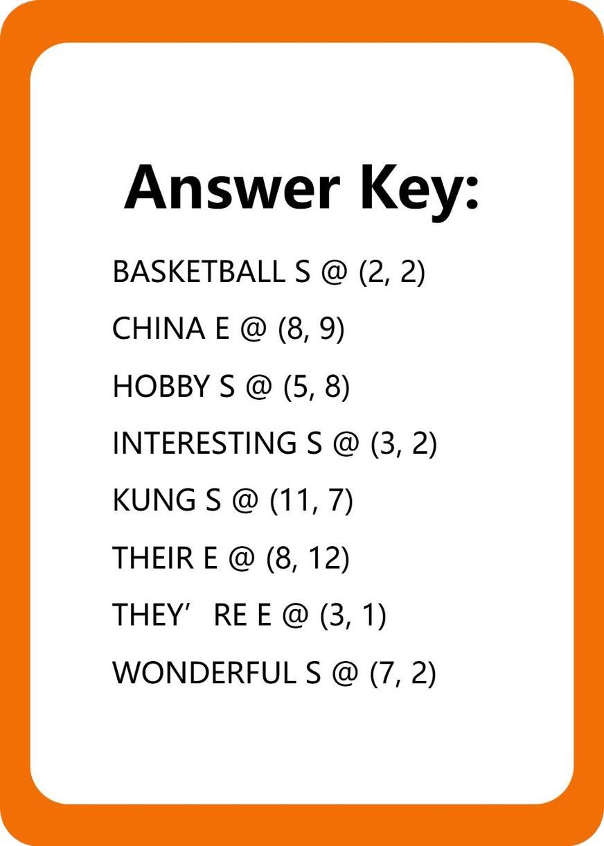 25秋闽教版四上英语字谜游戏U3|明哥资源