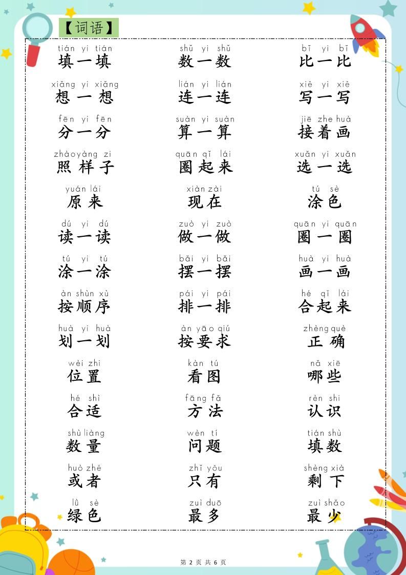 幼小衔接数学常用字认读-多少|明哥资源