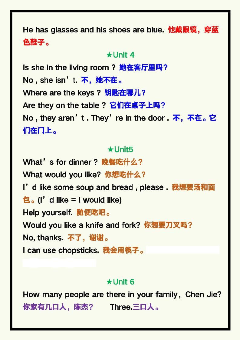 【2025秋新版】四年级英语上册《期末常考重点句子汇总》！|明哥资源