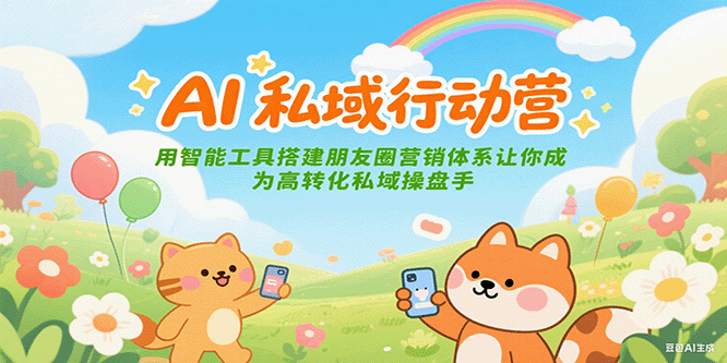 AI私域行动营：用智能工具搭建朋友圈营销体系让你成为高转化私域操盘手|明哥资源