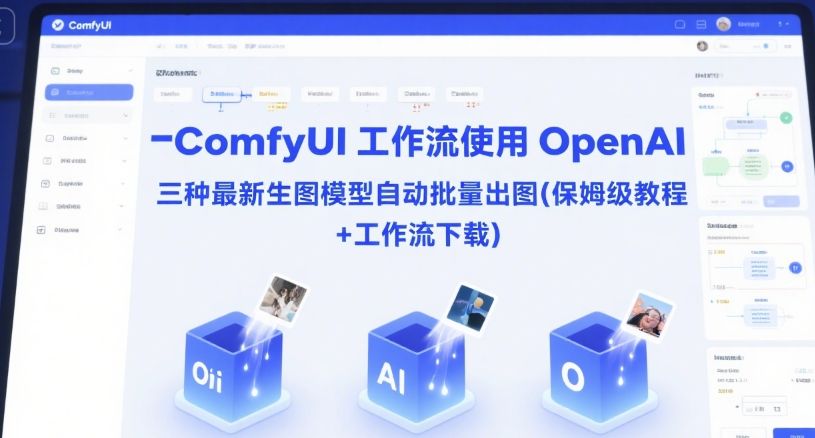 ComfyUI 工作流使用 OpenAI 三种最新生图模型自动批量出图(保姆级教程+工作流下载)|明哥资源