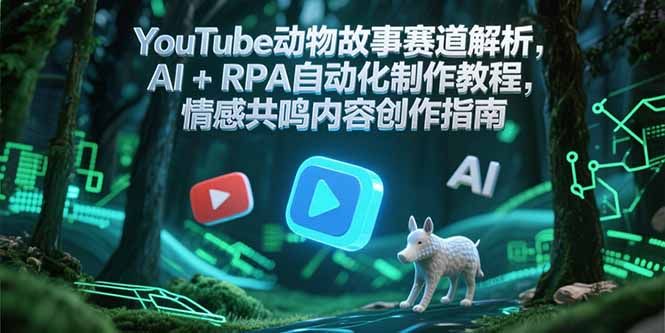 YouTube动物故事赛道解析，AI+RPA自动化制作教程，情感共鸣内容创作指南|明哥资源