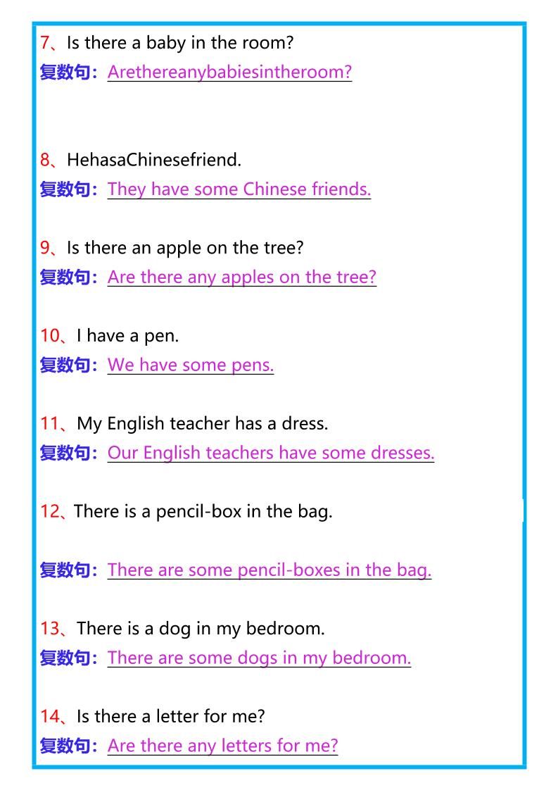 【2025秋新版】三年级上册英语句子专项训练|明哥资源