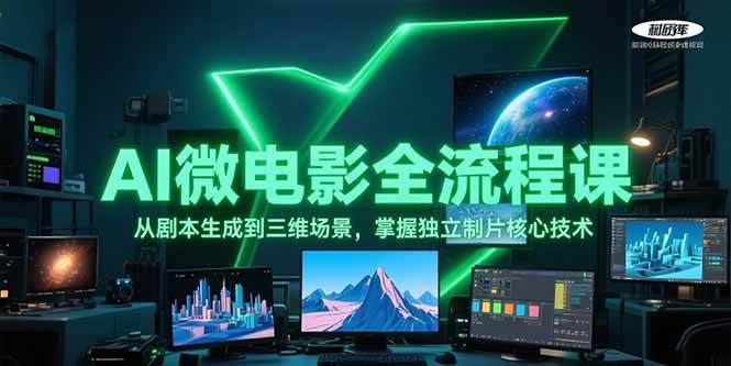 AI微电影全流程课，从剧本生成到三维场景，掌握独立制片核心技术|明哥资源
