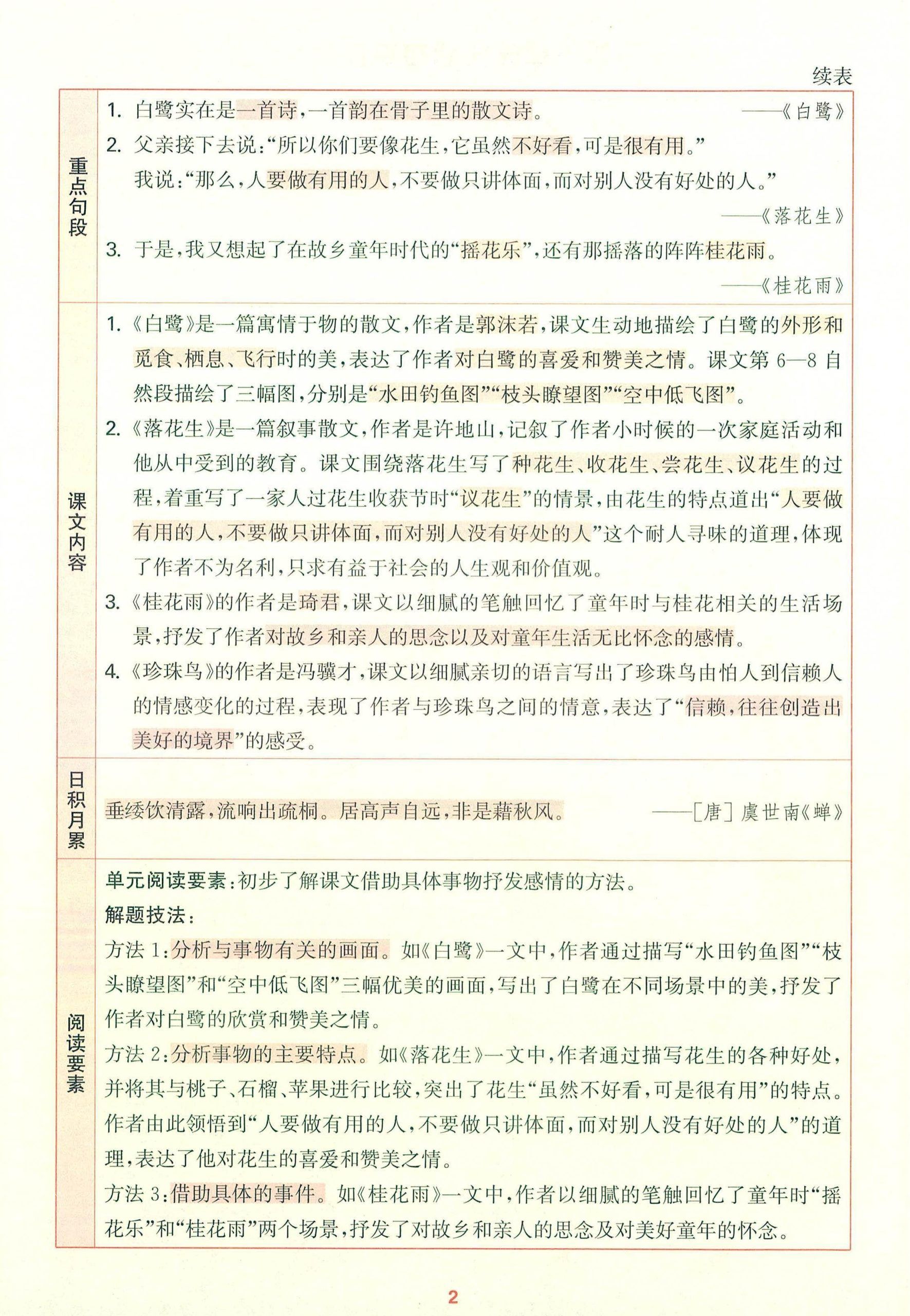 25秋五上语文1-8单元核心知识梳理14页|明哥资源