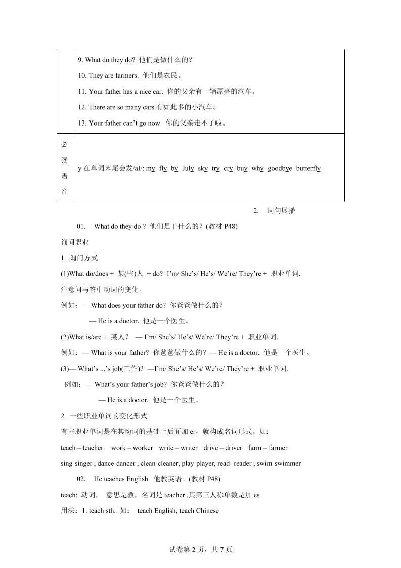 【单元热点难点】译林版（三起）英语五年级上册Unit5Whatdotheydo教材划重点|明哥资源