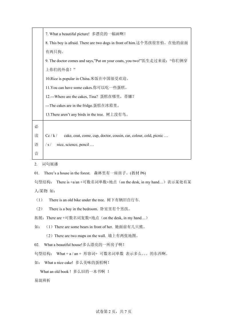 【单元热点难点】译林版（三起）英语五年级上册Unit1Goldilocksandthethreebears教材划重点|明哥资源